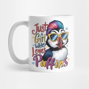 Just A Girl Who Loves puffins Mug